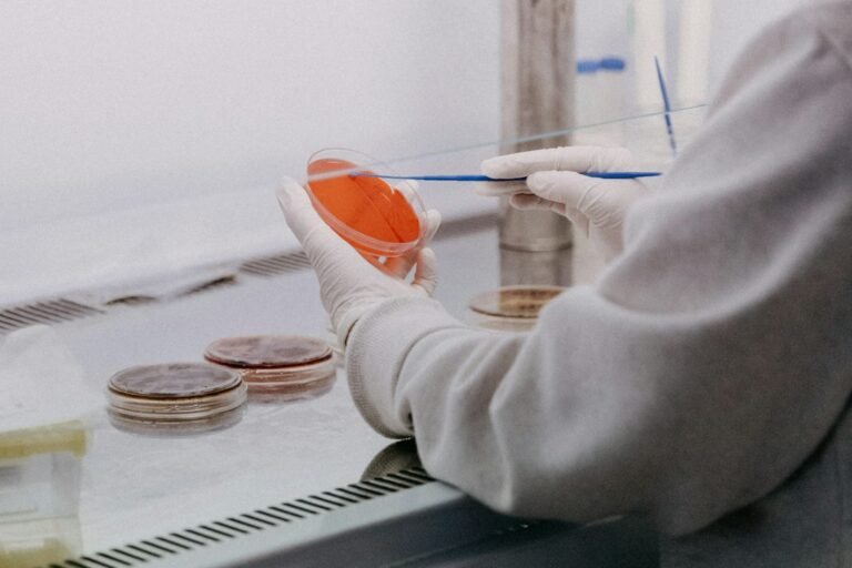 Scientist working in a modern laboratory