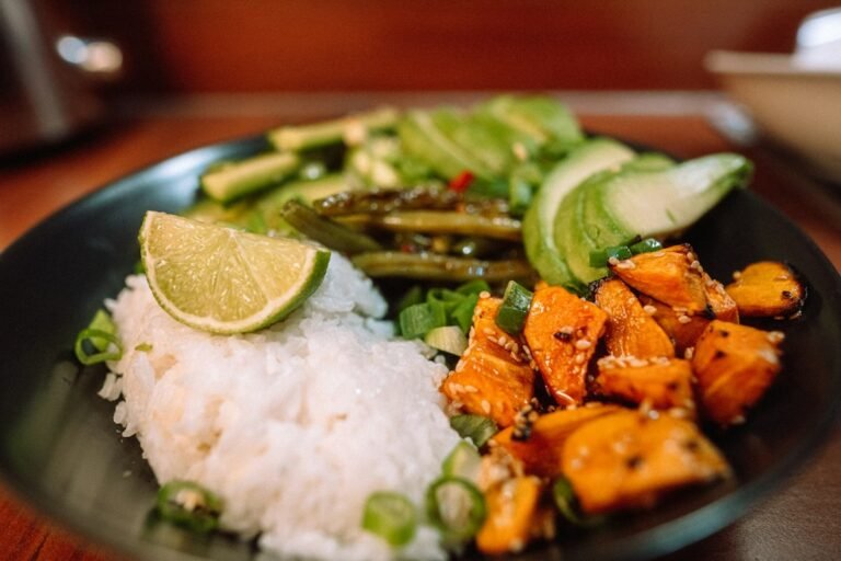 Budget-friendly vegan meal with grains and vegetables
