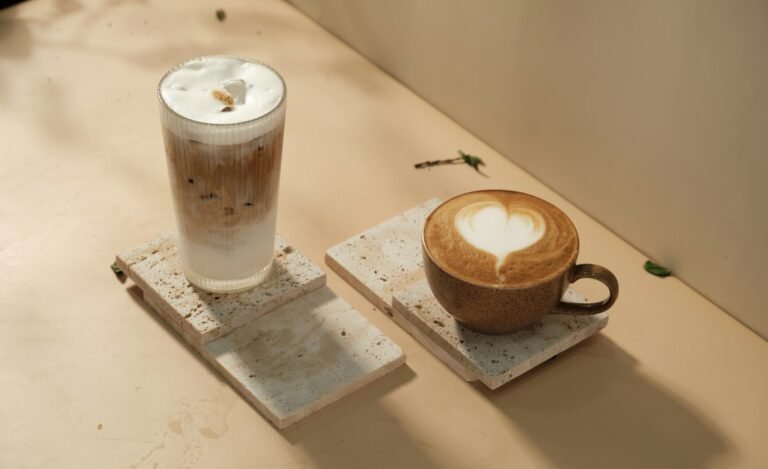 Milk coffee drink illustrating soy milk curdling and mixing in coffee