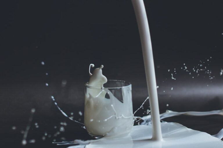 Glass of milk-style drink illustrating plant-based beverage stabilizers